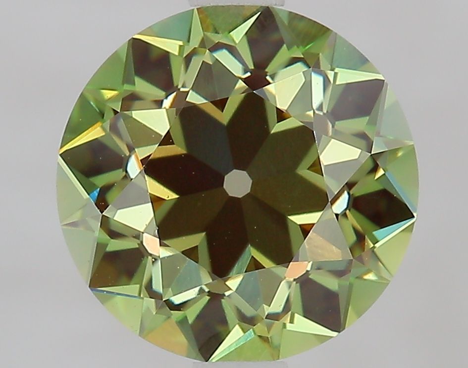 European Cut Fancy Vivid Green Lab-grown Diamond 2.1ct VVS2 loose diamond