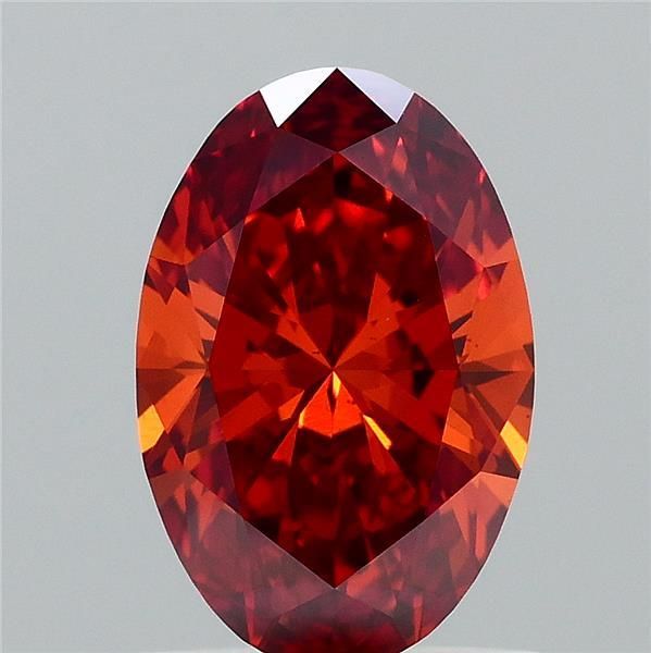 Oval Fancy Intense Brownish Orange Lab-grown Diamond 1ct VS1 loose diamond