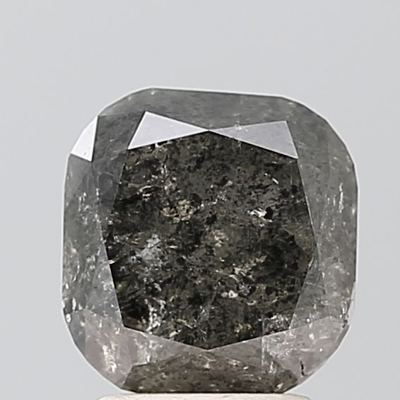 Cushion Salt And Pepper Natural Diamond 3.12ct VS1 loose diamond