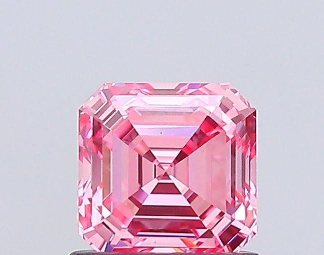 Asscher Fancy Vivid Pink Lab-grown Diamond 1ct VS1 loose diamond