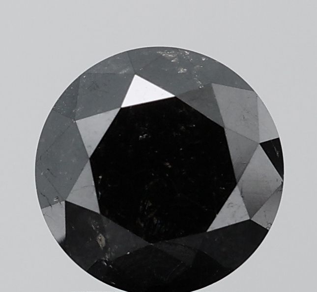 Round Black Natural Diamond 2.38ct VS1 loose diamond