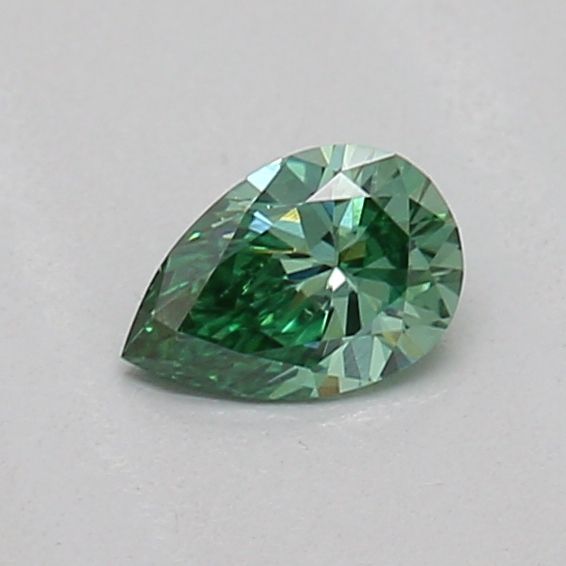 Pear Fancy Vivid Green Lab-grown Diamond 0.16ct VS1 loose diamond