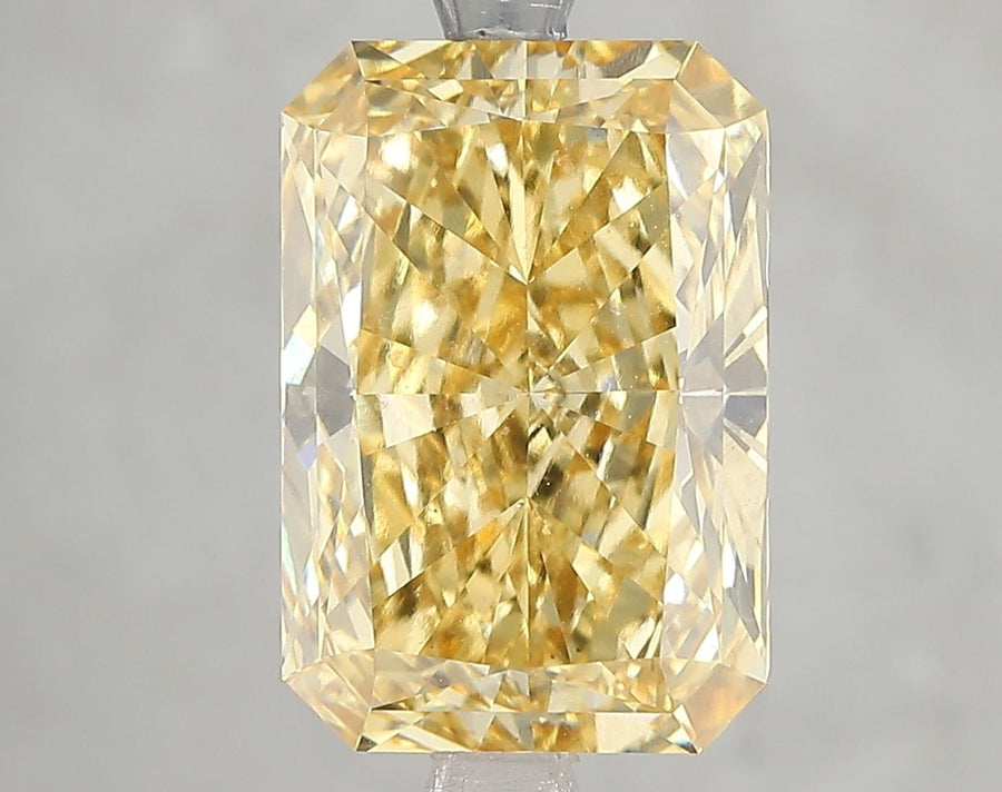 Radiant Fancy Vivid Yellow Lab-grown Diamond 5.08ct VS2 loose diamond