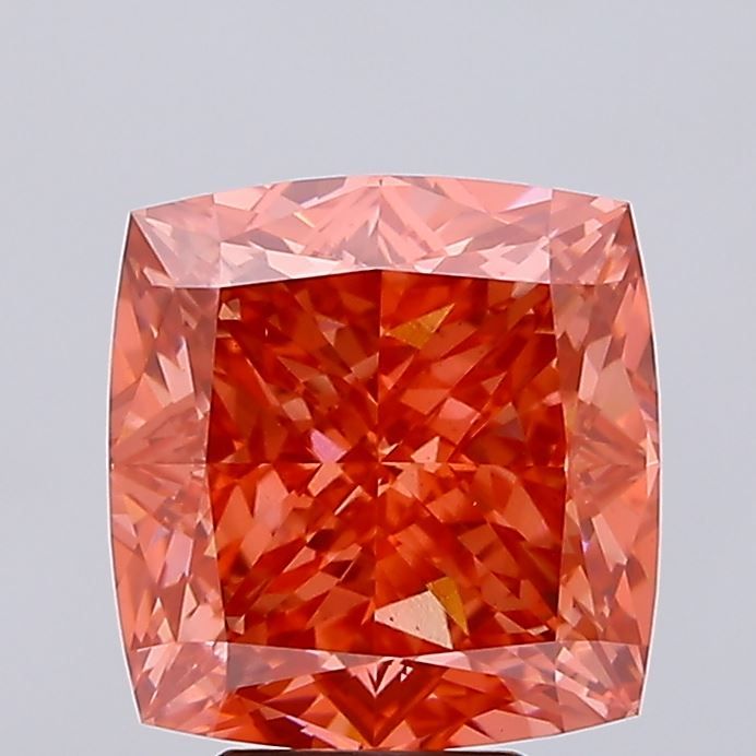 Cushion Fancy Vivid Red Lab-grown Diamond 6.66ct VS1 loose diamond