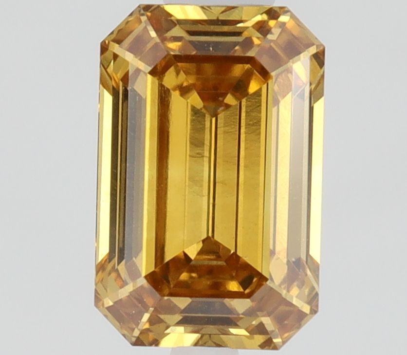 Emerald Fancy Deep Yellow Orange Natural Diamond 0.6ct SI1 loose diamond