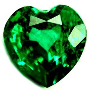 Heart Green Emerald 0.95ct loose gemstone