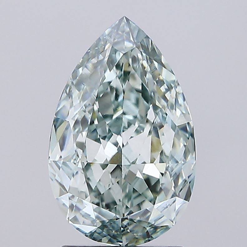 Pear Fancy Intense Green Lab-grown Diamond 2.51ct VS1 loose diamond
