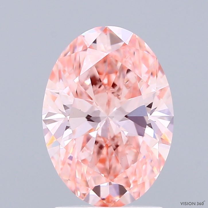 Oval Fancy Vivid Pink Lab-grown Diamond 2.01ct VS1 loose diamond