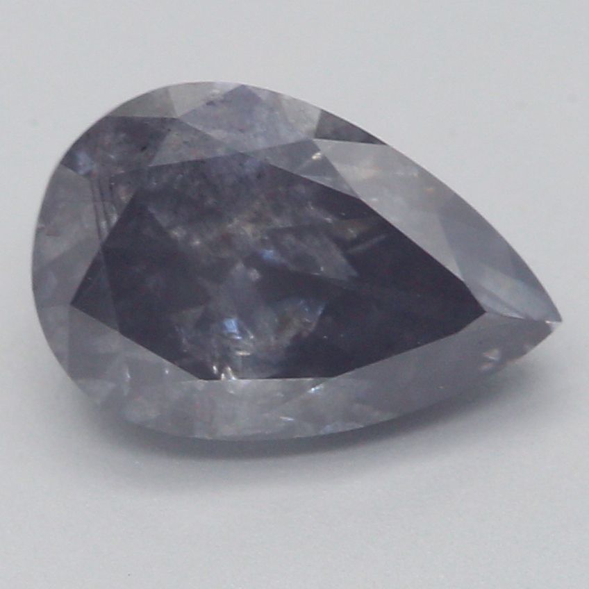 Pear Fancy Dark Violetish Gray Natural Diamond 1.02ct I3 loose diamond