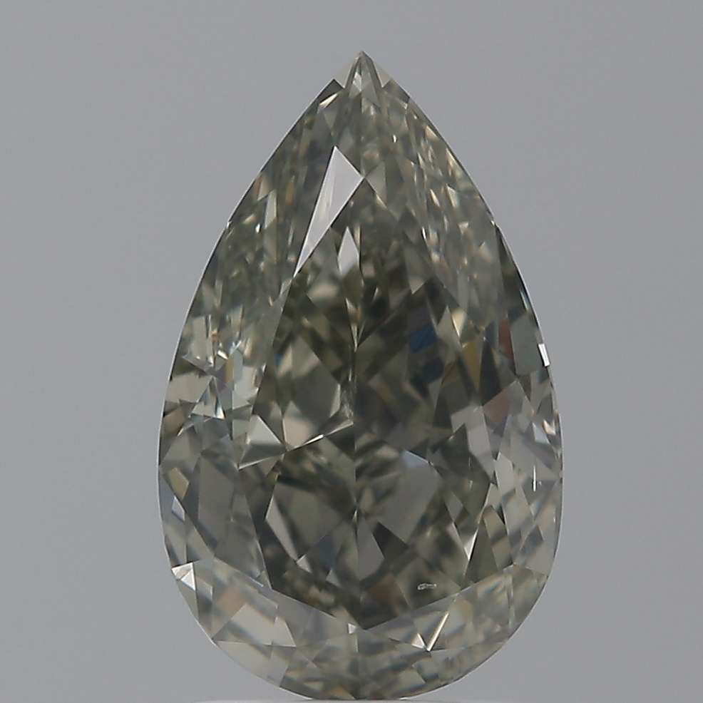 Pear Fancy Dark Gray Natural Diamond 2.01ct SI1 loose diamond
