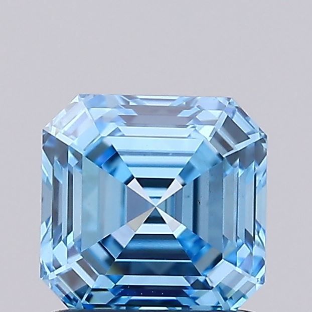 Asscher Fancy Vivid Blue Lab-grown Diamond 1ct VS2 loose diamond