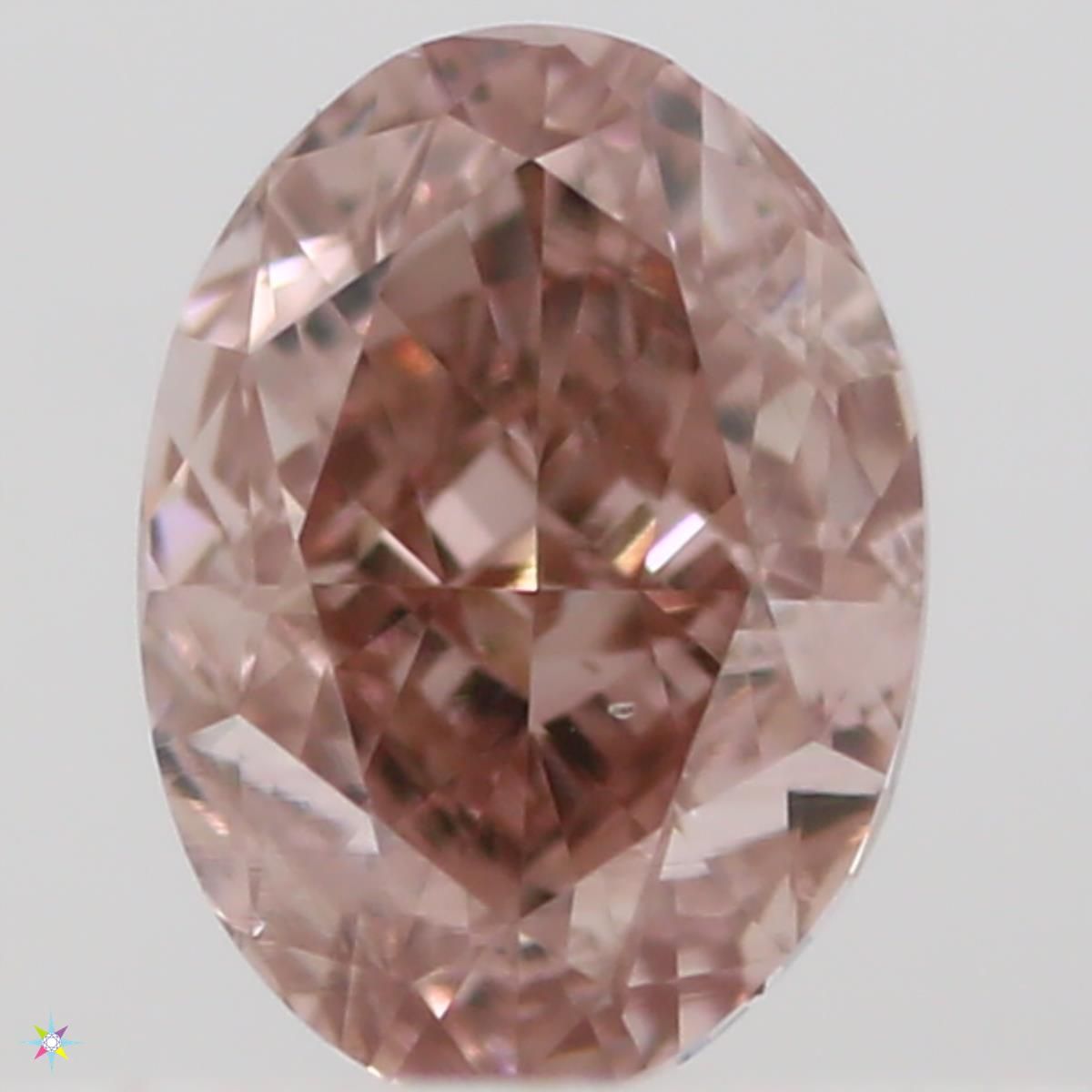 Oval Fancy Orangey Pink Natural Diamond 0.25ct SI1 loose diamond