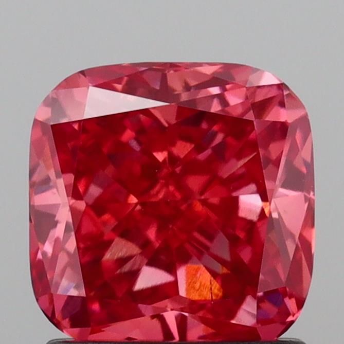 Cushion Fancy Vivid Orangey Pink Lab-grown Diamond 1.18ct VS2 loose diamond