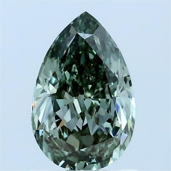 Pear Fancy Vivid Green Lab-grown Diamond 0.88ct VS1 loose diamond