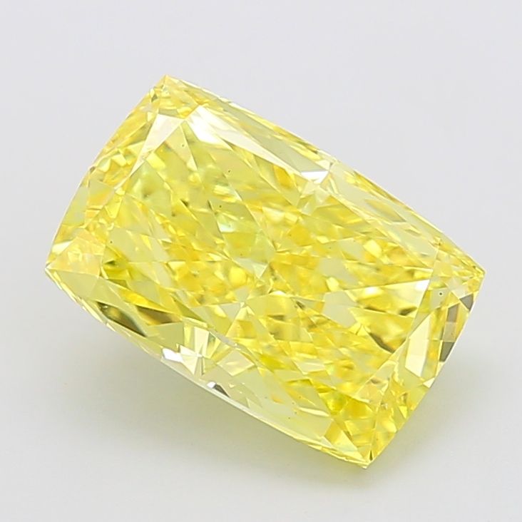 Cushion Fancy Vivid Yellow Lab-grown Diamond 5.1ct VS2 loose diamond