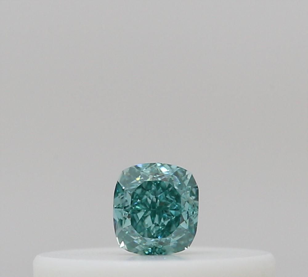 Cushion Fancy Deep Blueish Green Natural Diamond 0.07ct loose diamond