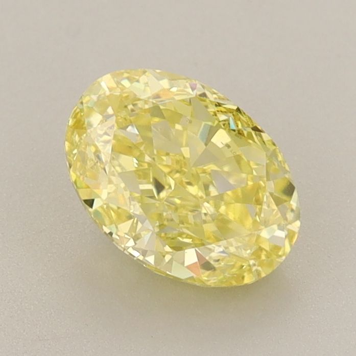 Oval Fancy Vivid Yellow Lab-grown Diamond 1.1ct VS2 loose diamond