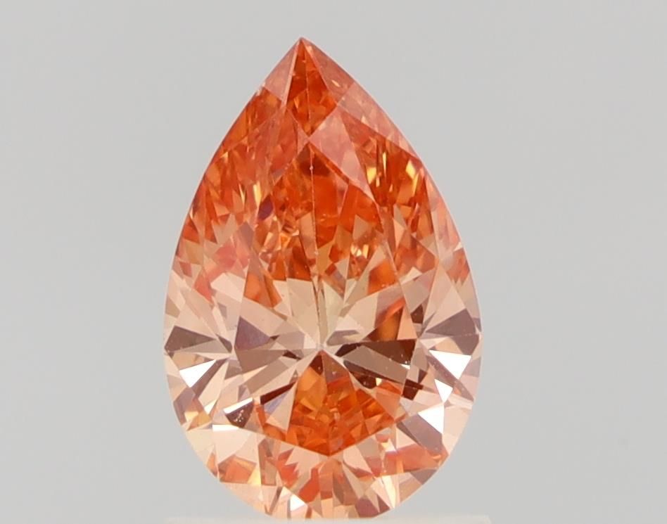 Pear Fancy Orange Lab-grown Diamond 1.05ct VS2 loose diamond