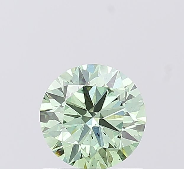 Round Fancy Vivid Green Lab-grown Diamond 0.89ct SI1 loose diamond