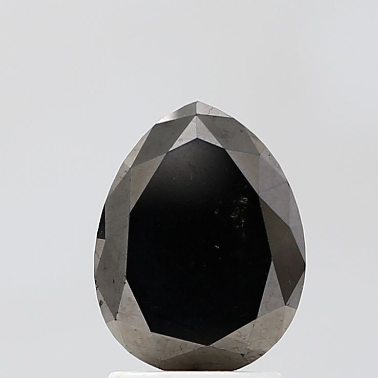 Pear Black Natural Diamond 1.71ct VS1 loose diamond