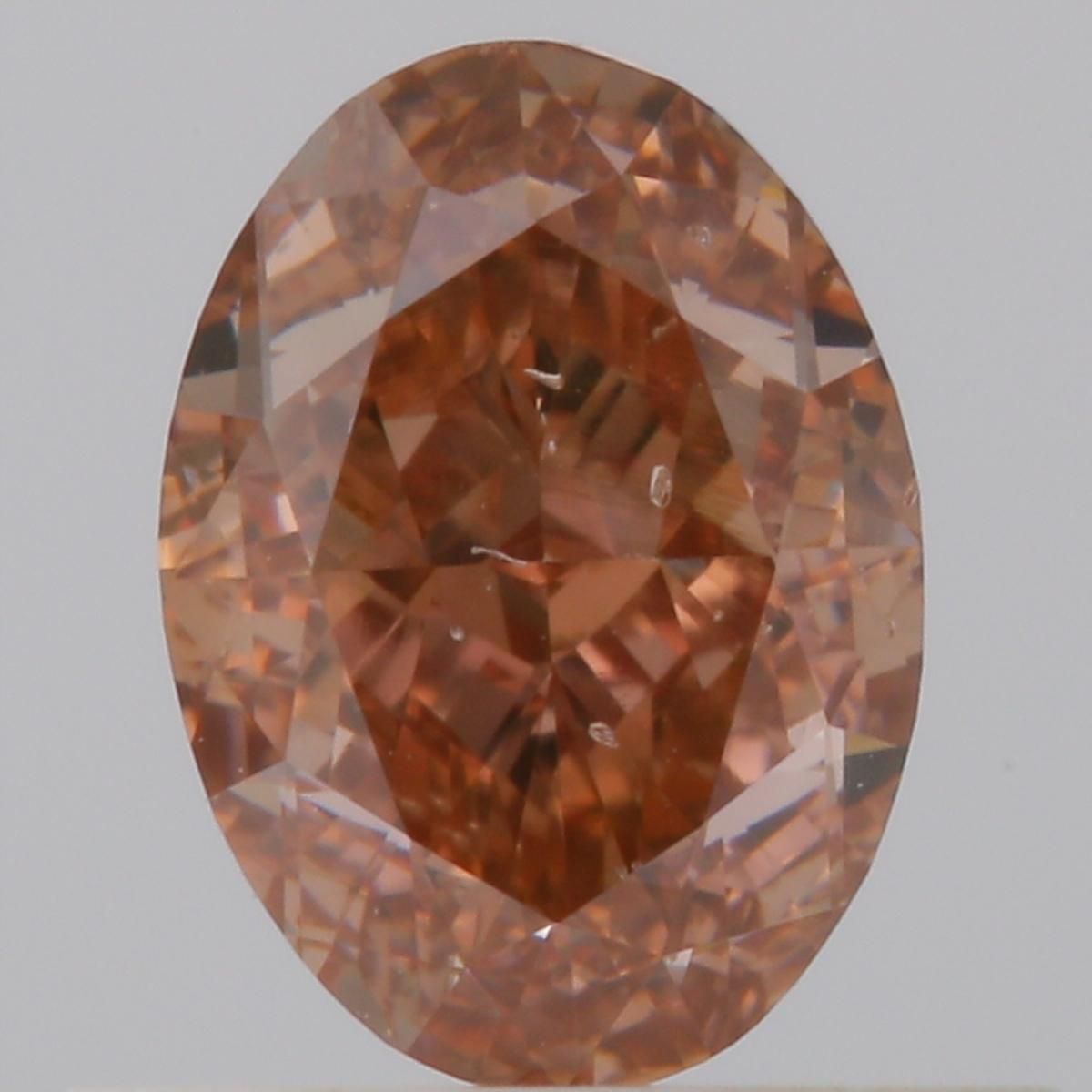 Oval Fancy Brown Orange Natural Diamond 0.62ct SI1 loose diamond