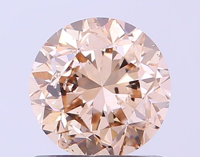 Round Light Brown Natural Diamond 1ct SI2 loose diamond