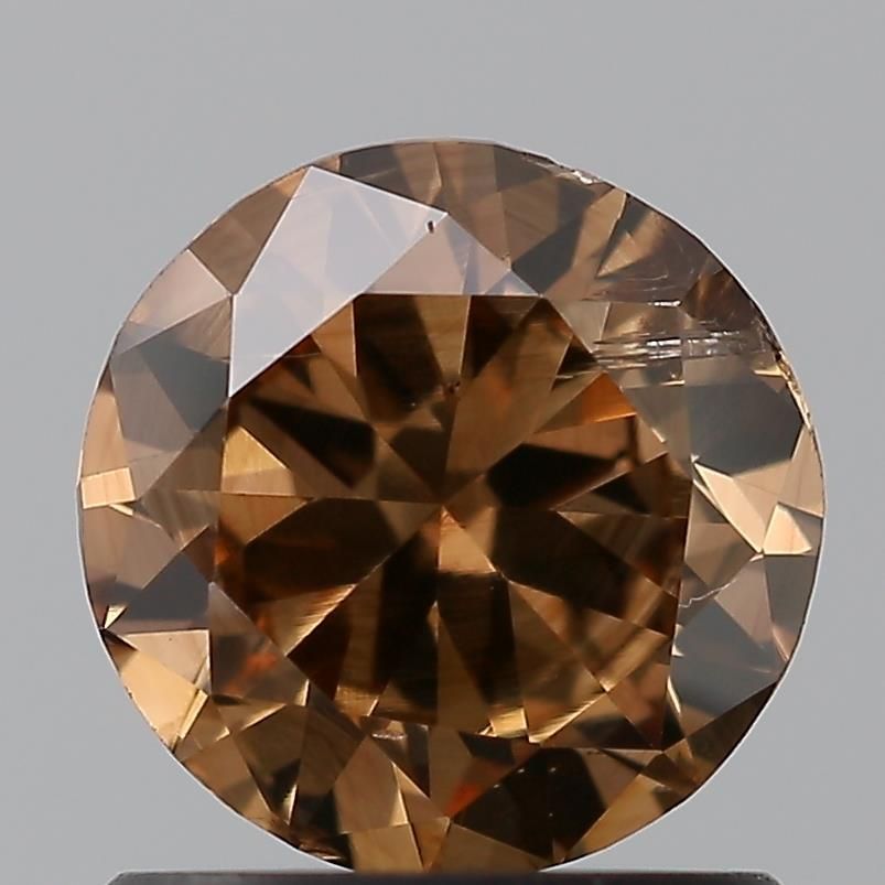 Round Brown Natural Diamond 0.85ct SI1 loose diamond