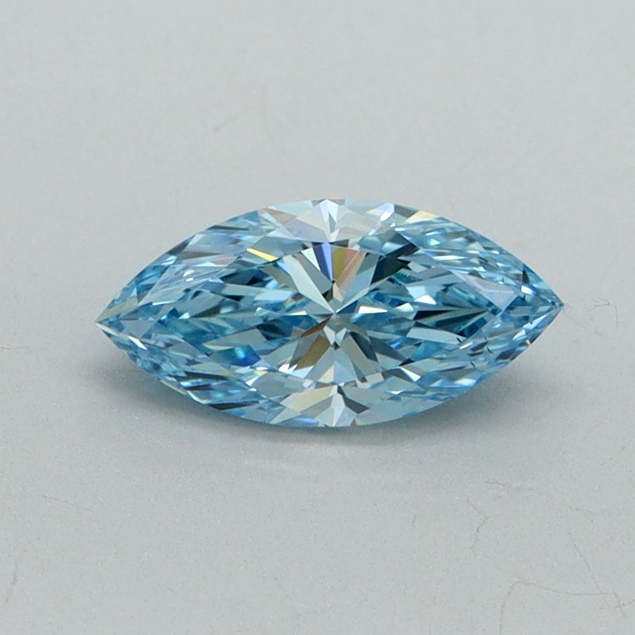 Marquise Fancy Vivid Blue Lab-grown Diamond 0.71ct VS2 loose diamond