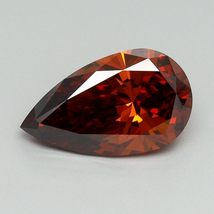 Pear Fancy Deep Orange Lab-grown Diamond 1.59ct VVS2 loose diamond