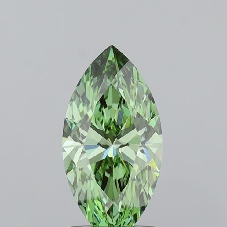 Marquise Fancy Vivid Green Lab-grown Diamond 1ct VVS2 loose diamond