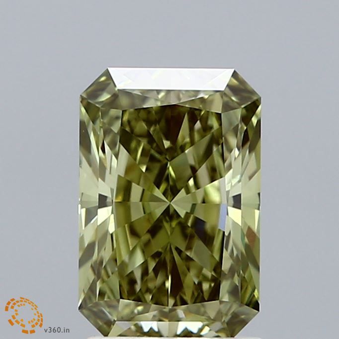 Radiant Fancy Intense Green Lab-grown Diamond 1.63ct VVS2 loose diamond