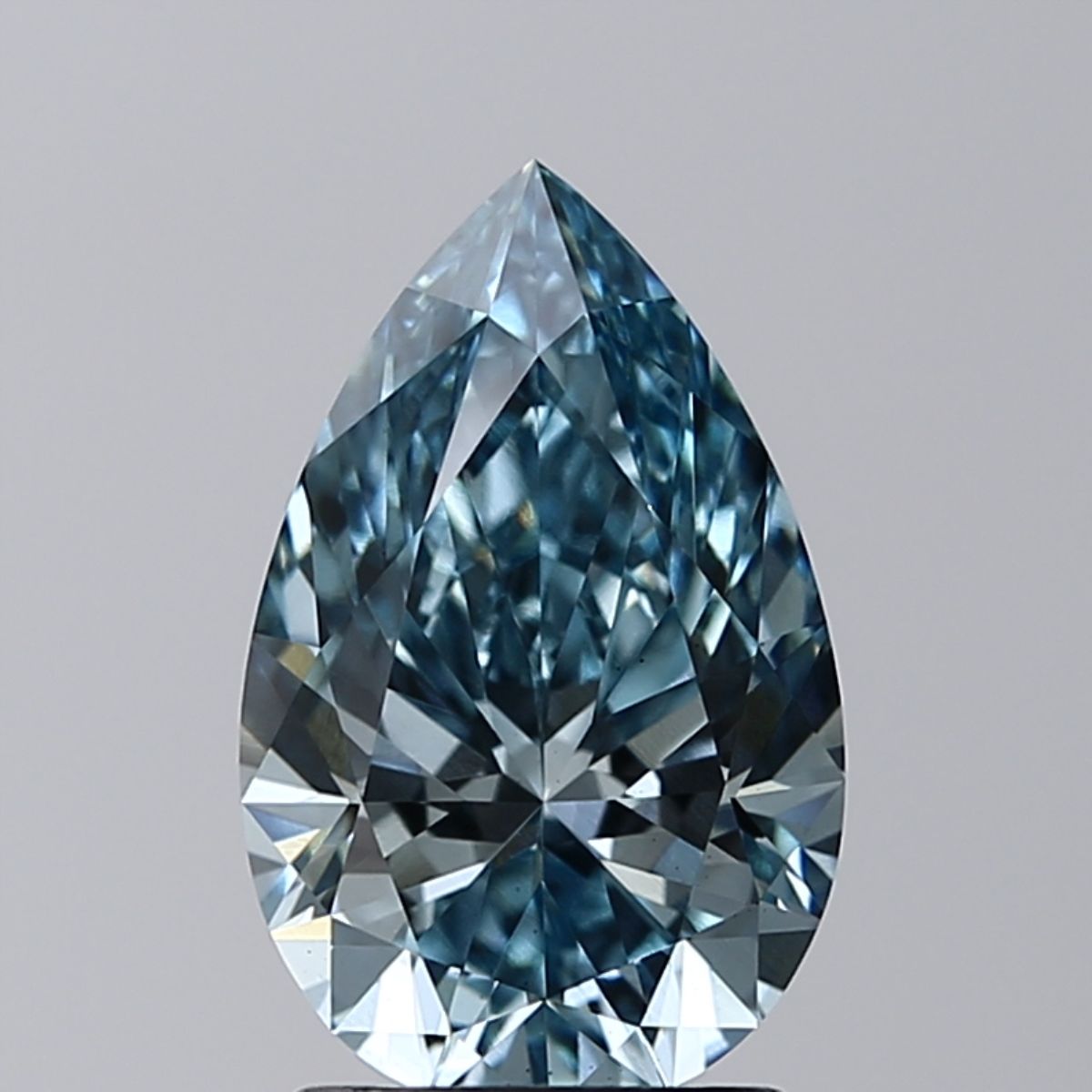 Pear Fancy Intense Greenish Blue Lab-grown Diamond 1.72ct VS1 loose diamond