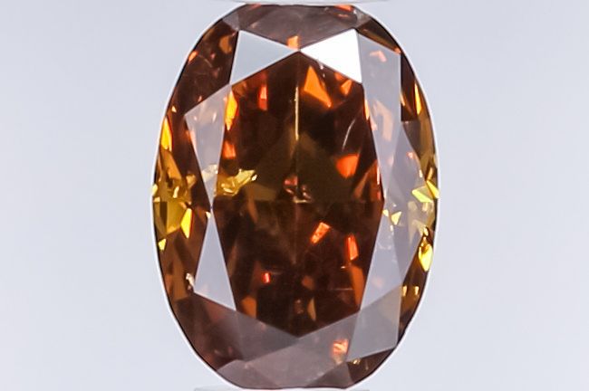 Oval Fancy Dark Yellowish Brown Natural Diamond 0.4ct loose diamond