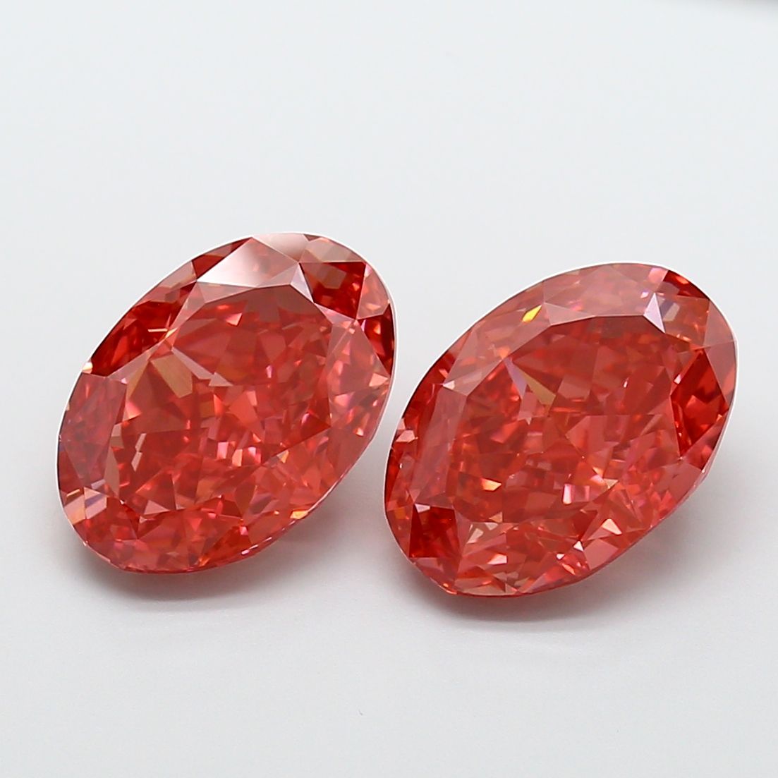 Oval Fancy Vivid Red Lab-grown Diamond 5.13ct VS1 loose diamond