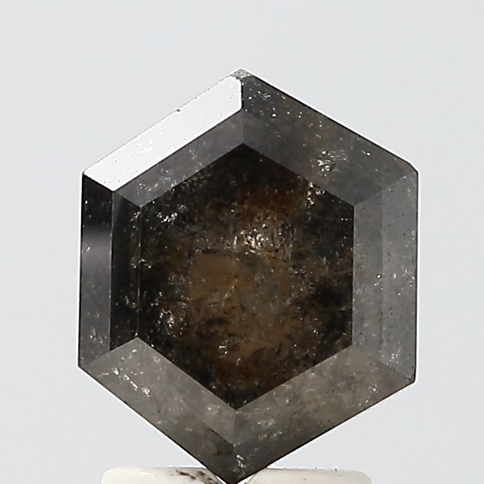 Hexagonal Salt And Pepper Natural Diamond 3.24ct VVS2 loose diamond
