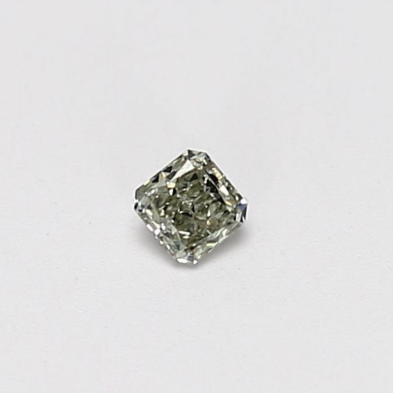 Radiant Fancy Grayish Yellowish Green Natural Diamond 0.1ct loose diamond