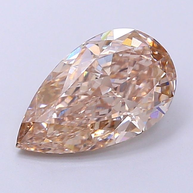 Pear Fancy Light Brown Lab-grown Diamond 2.06ct VVS2 loose diamond