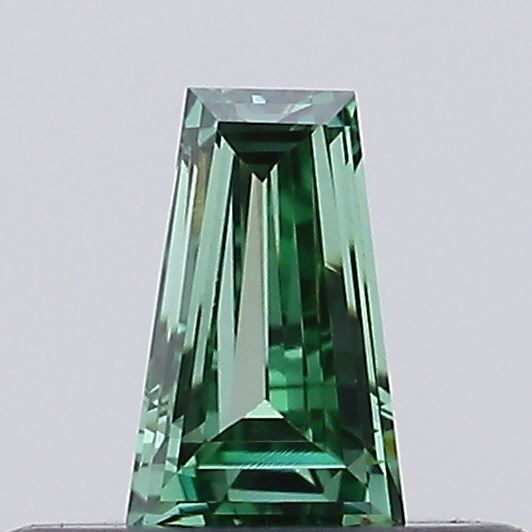 Tapered Baguette Fancy Vivid Green Lab-grown Diamond 0.21ct VS1 loose diamond