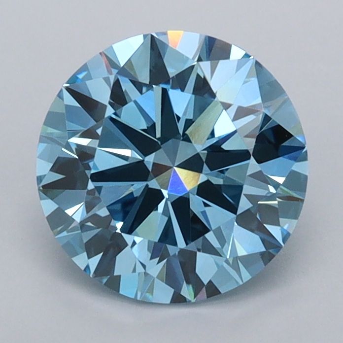 Round Fancy Vivid Blue Lab-grown Diamond 1.52ct VVS2 loose diamond