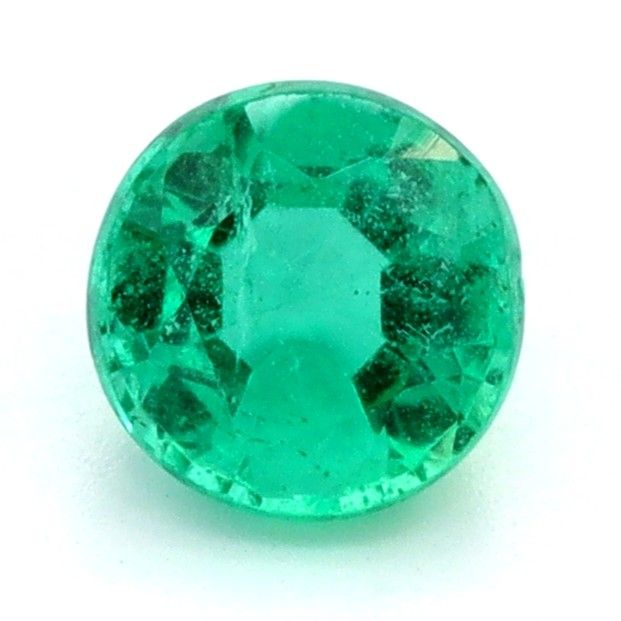 Round Green Emerald 0.35ct loose gemstone