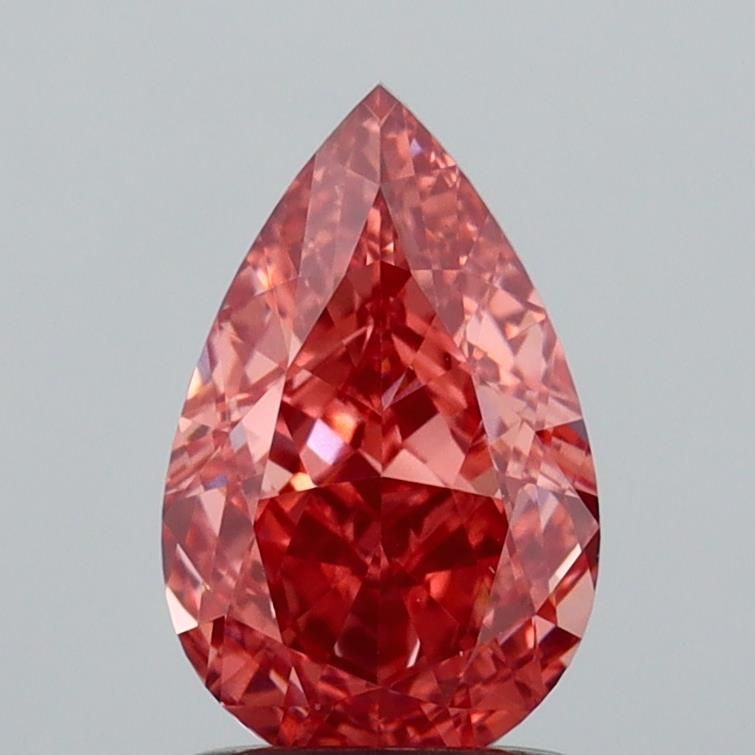 Pear Fancy Vivid Brownish Pink Lab-grown Diamond 1.51ct VS1 loose diamond