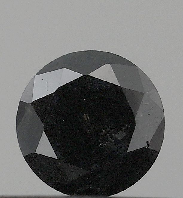 Round Black Natural Diamond 0.61ct VS1 loose diamond