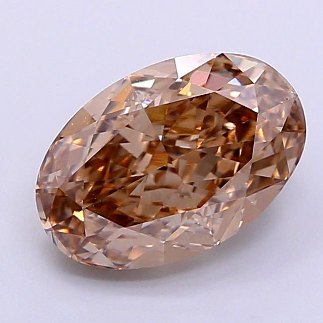 Oval Fancy Light Brown Lab-grown Diamond 2.55ct VVS2 loose diamond