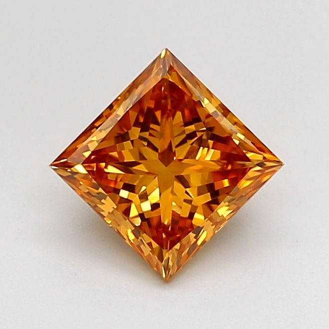 Princess Fancy Intense Brownish Orange Lab-grown Diamond 1.04ct VVS2 loose diamond
