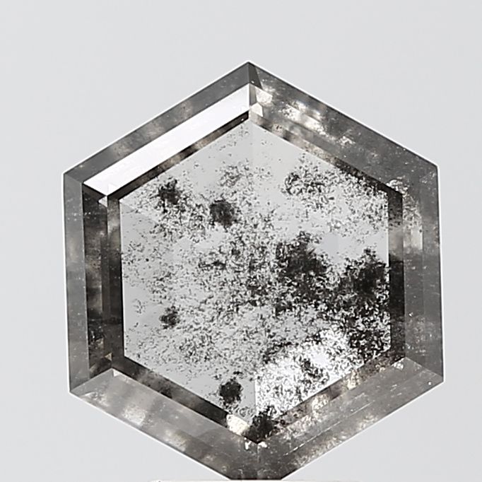 Hexagonal Salt And Pepper Lab-grown Diamond 2.38ct I2 loose diamond