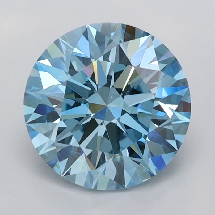 Round Fancy Vivid Blue Lab-grown Diamond 1.47ct VVS2 loose diamond