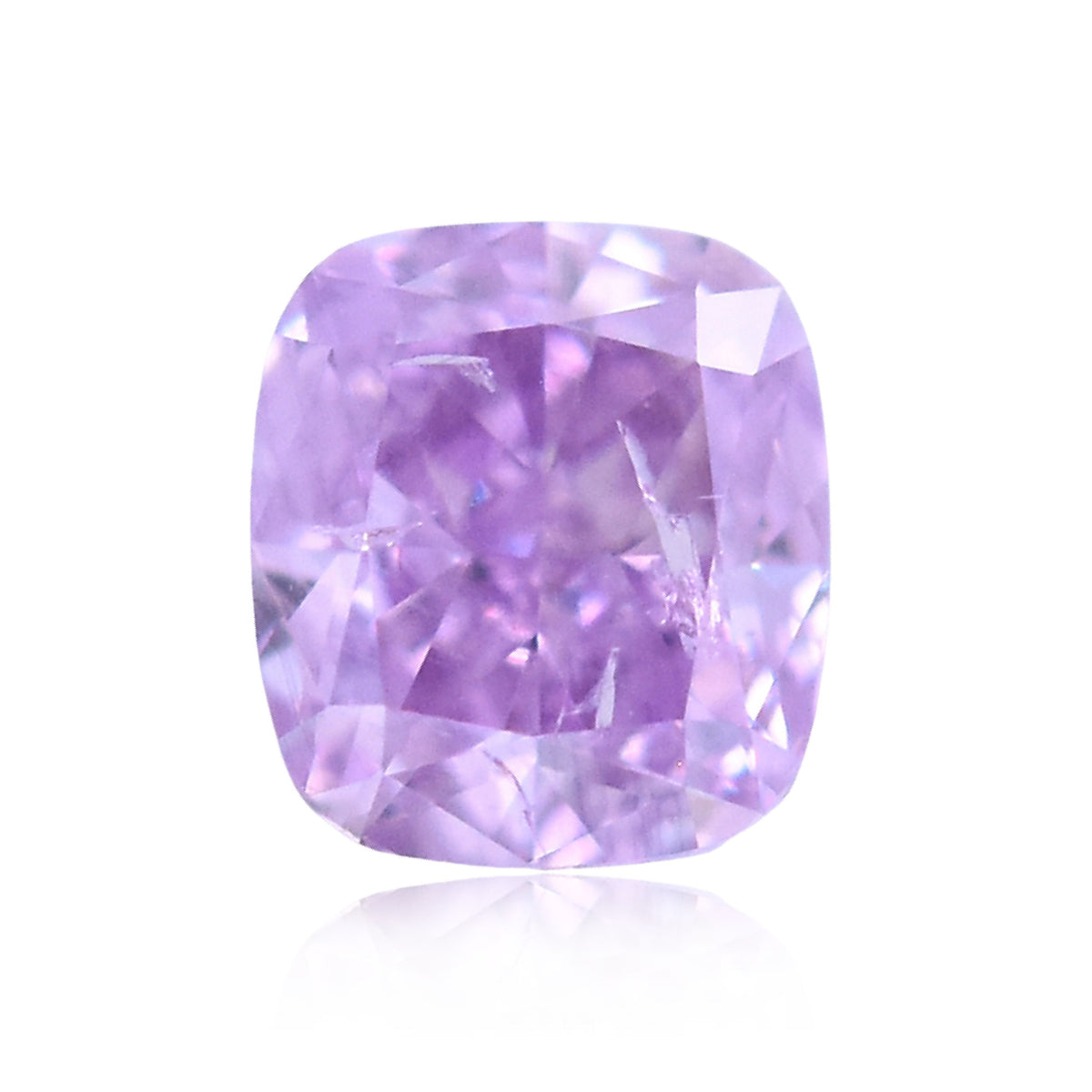 Cushion Fancy Intense Pink Purple Natural Diamond 0.26ct I2 loose diamond