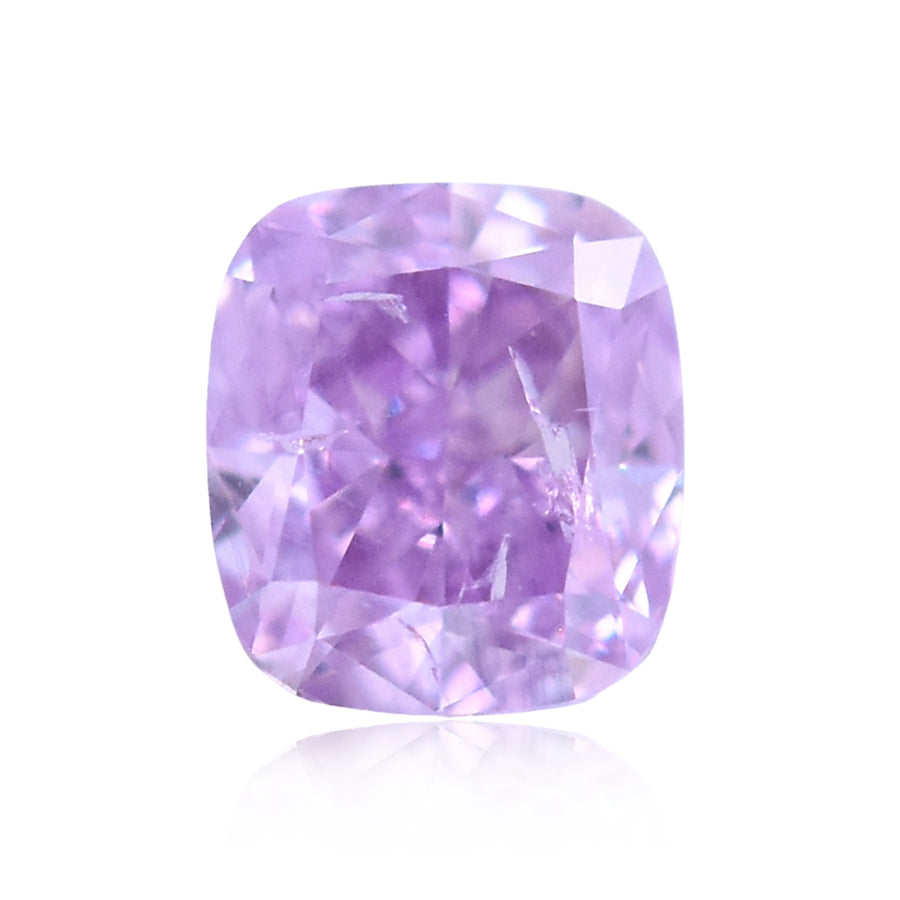 Cushion Fancy Intense Pink Purple Natural Diamond 0.26ct I2 loose diamond