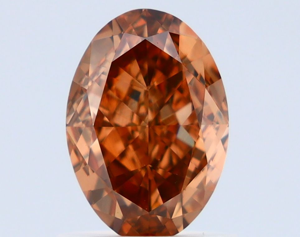 Oval Fancy Brown Orange Natural Diamond 1.12ct VVS2 loose diamond