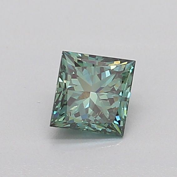 Princess Fancy Vivid Green Lab-grown Diamond 0.4ct VS2 loose diamond